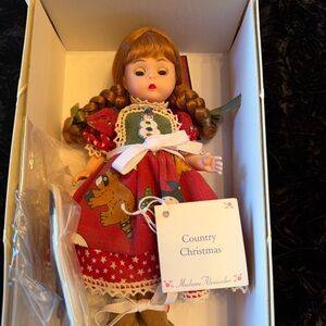 Madame Alexander Red Holiday Dress Doll with Braided Auburn Hair